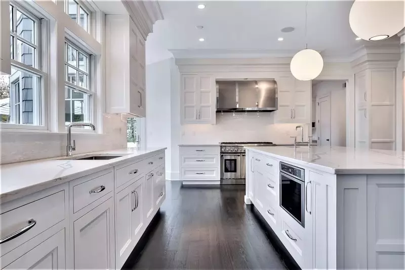 Grey and White Kitchen