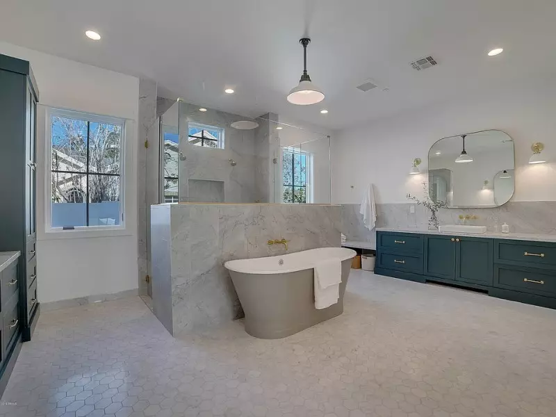 Gray Tile Bathroom