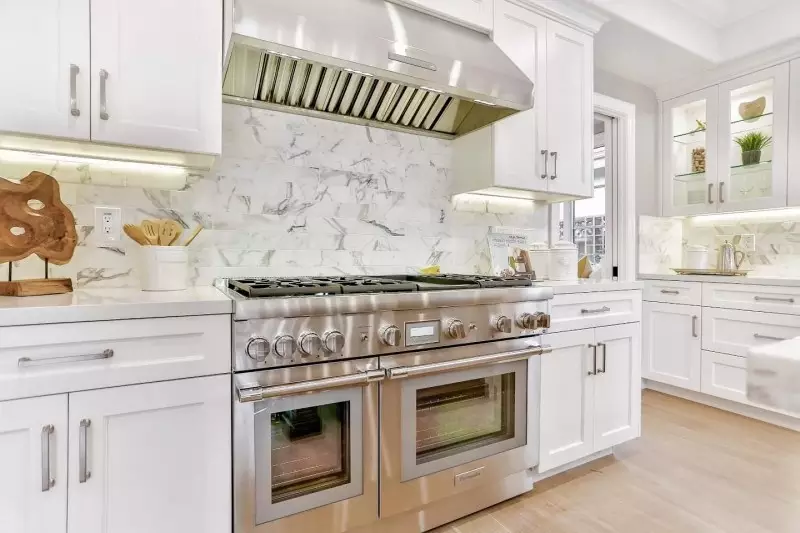 Gray and White Kitchen