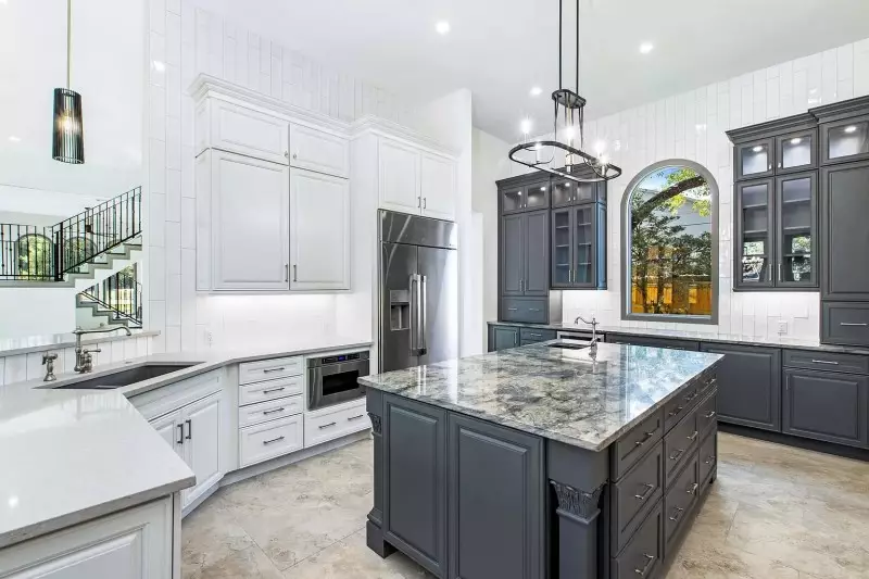 Grey and White Kitchen