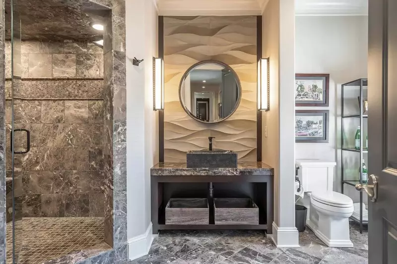 Grey and White Bathroom