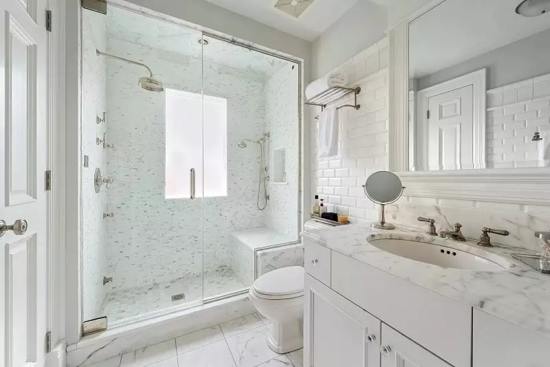 subway tile bathroom